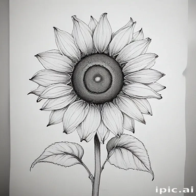 sunflower outline