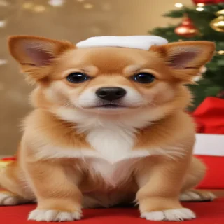 wallpaper christmas dog