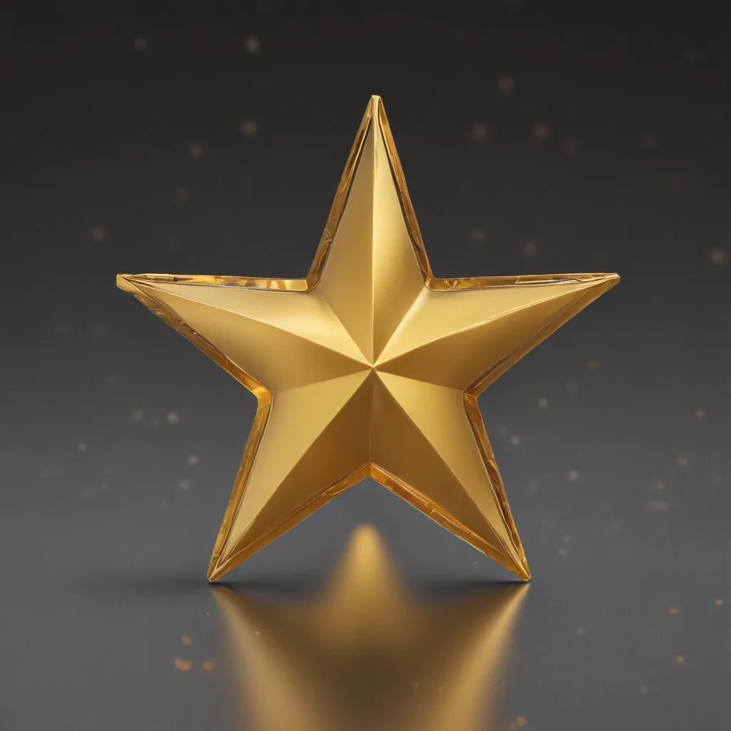 transparent gold star