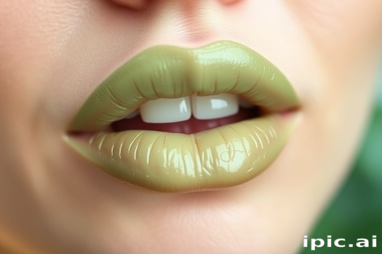 Refreshing "Minty Kiss" tinted lip balm offers a subtle green tint with a cooling sensation, hydrating and plumping lips while providing a unique, fresh appearance