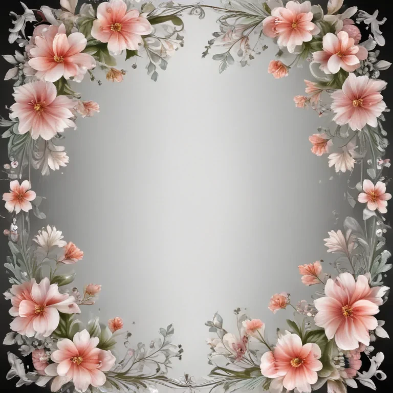 transparent flower border