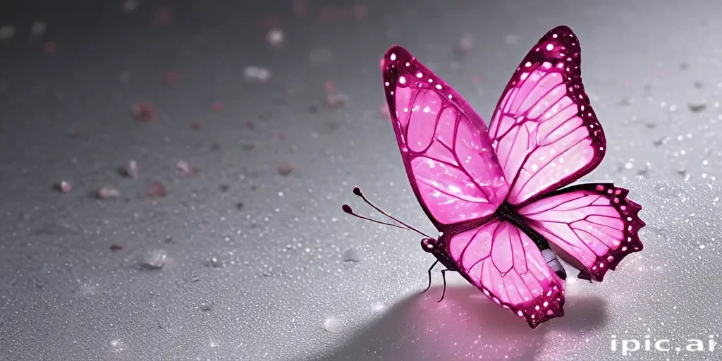 glitter pink butterfly wallpaper