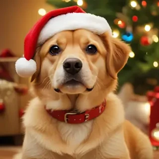 christmas wallpaper dog