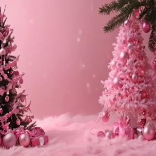 pink christmas desktop wallpaper
