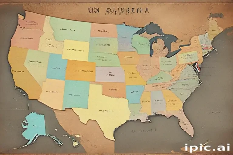 usa map with states