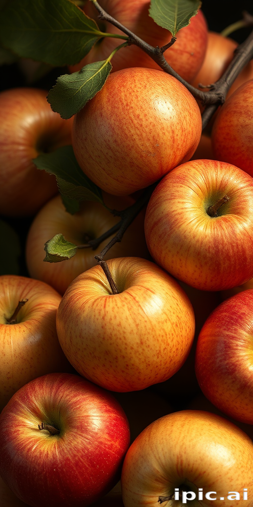 drawn apples