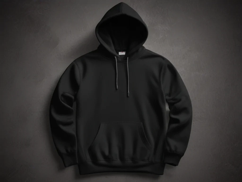 black hoodie mockup