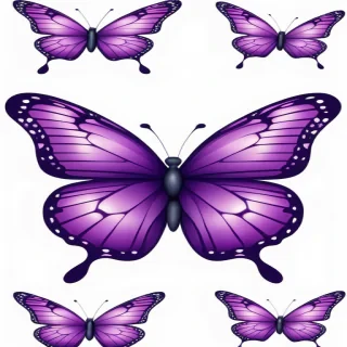 purple butterfly clipart