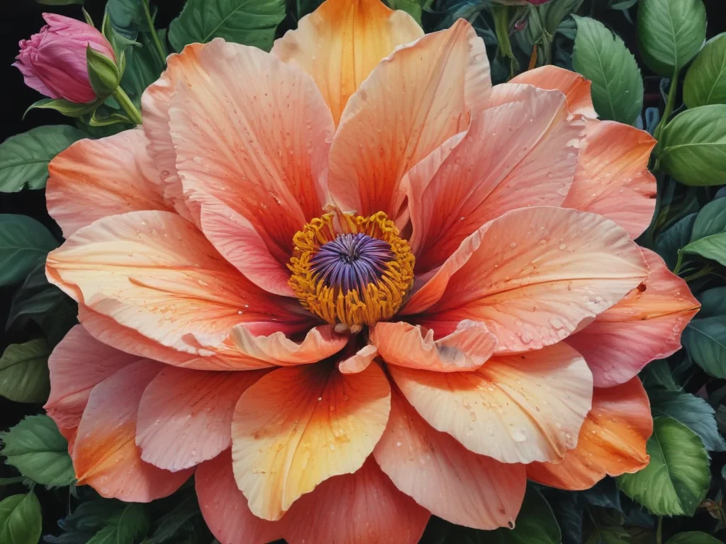 flower drawings with color