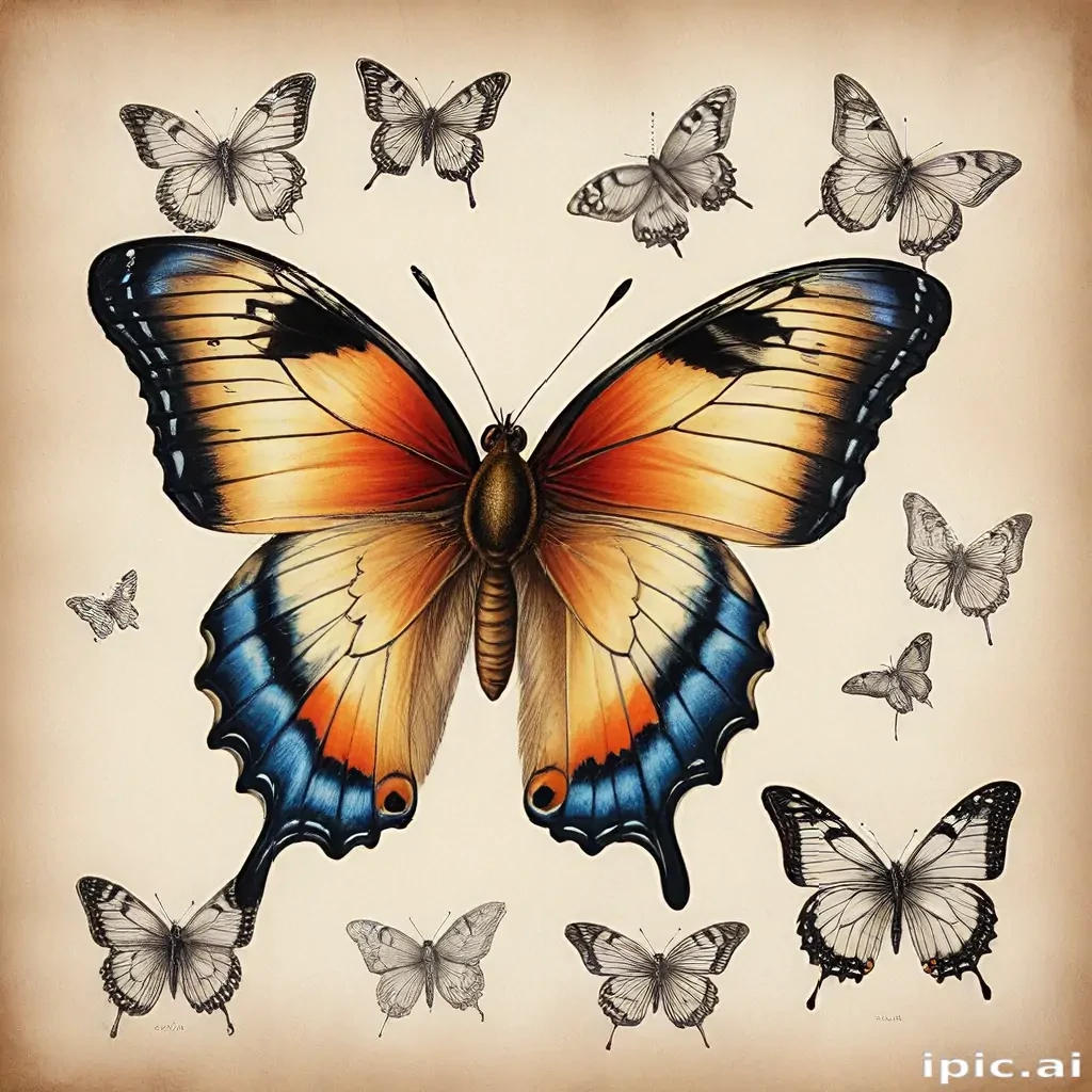 images of drawings of butterflies