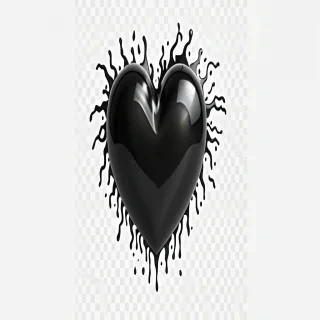 black heart transparent