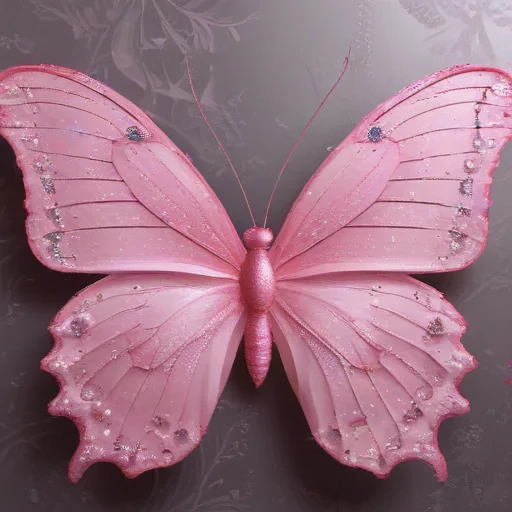 glitter pink butterfly wallpaper