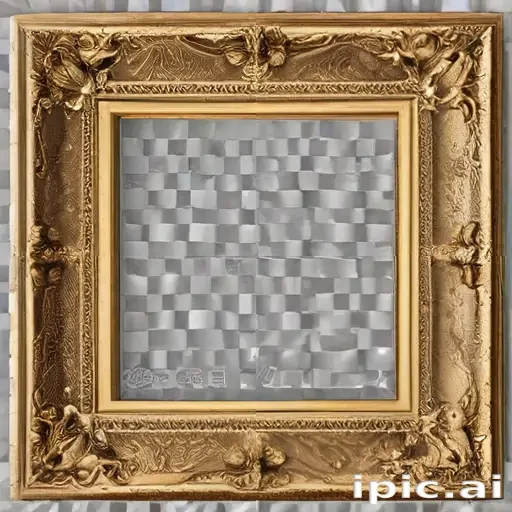 rectangle gold frame png