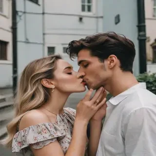 kissing aesthetic