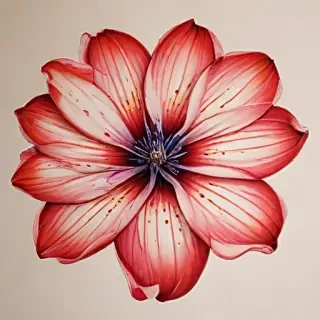 flower drawing with color