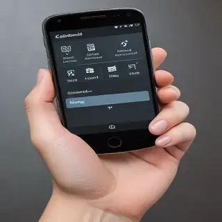 hand holding cell phone