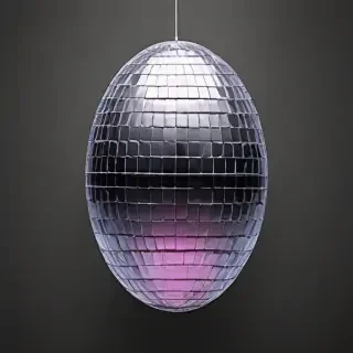 transparent disco ball