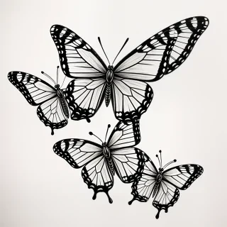 drawing butterflies