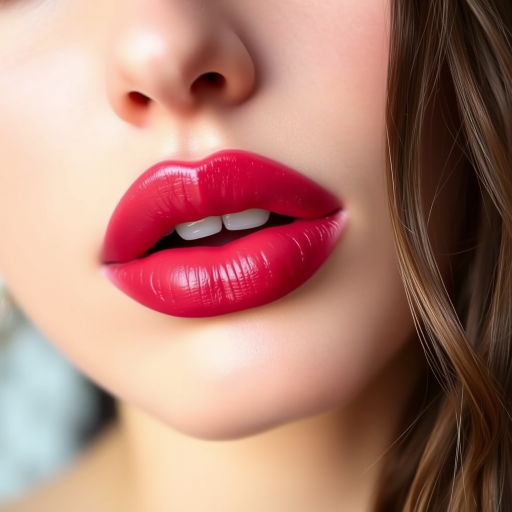 Enchanting woman lips with a gradient ombre effect, transitioning from pale pink to deep berry, creating depth and dimension, expertly blended