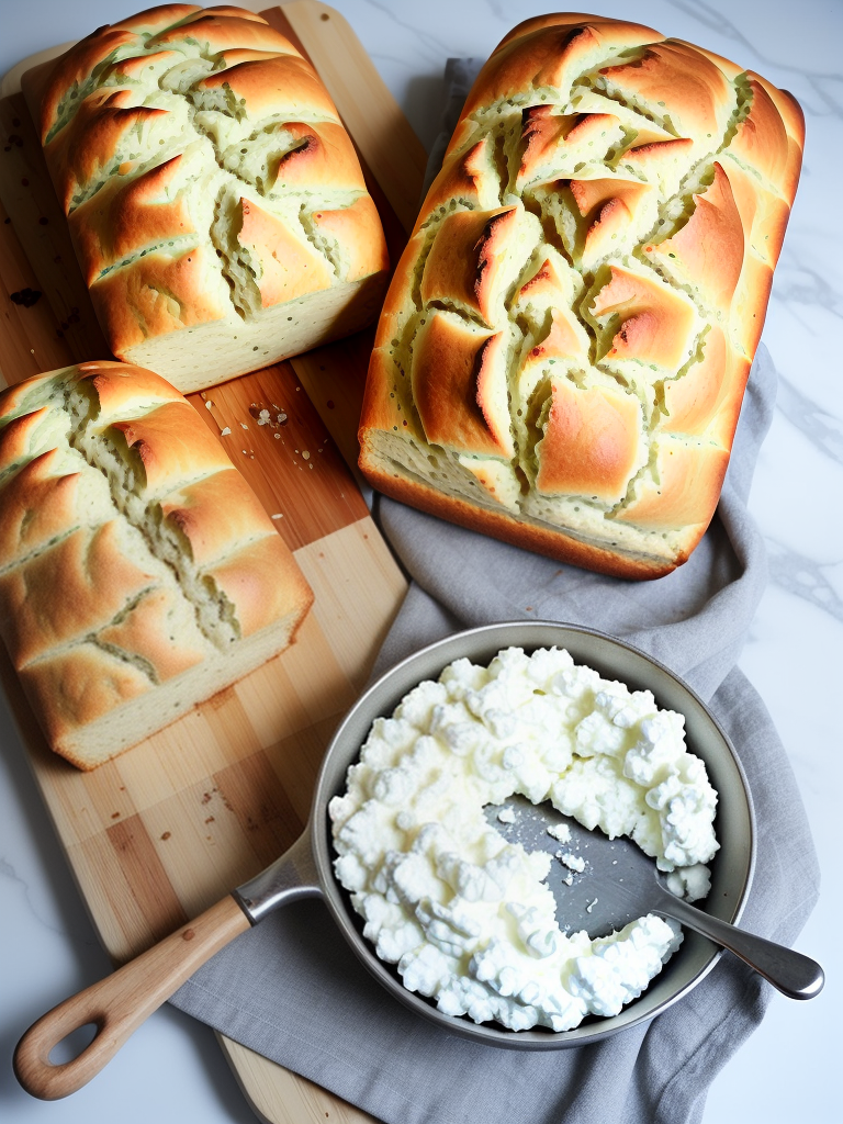 two ingredient cottage cheese bread