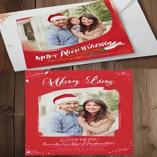christmas card template psd