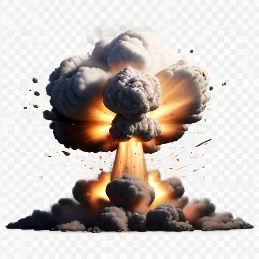 explosion with transparent background