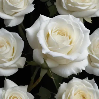 white rose on black