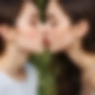 two girls kissing