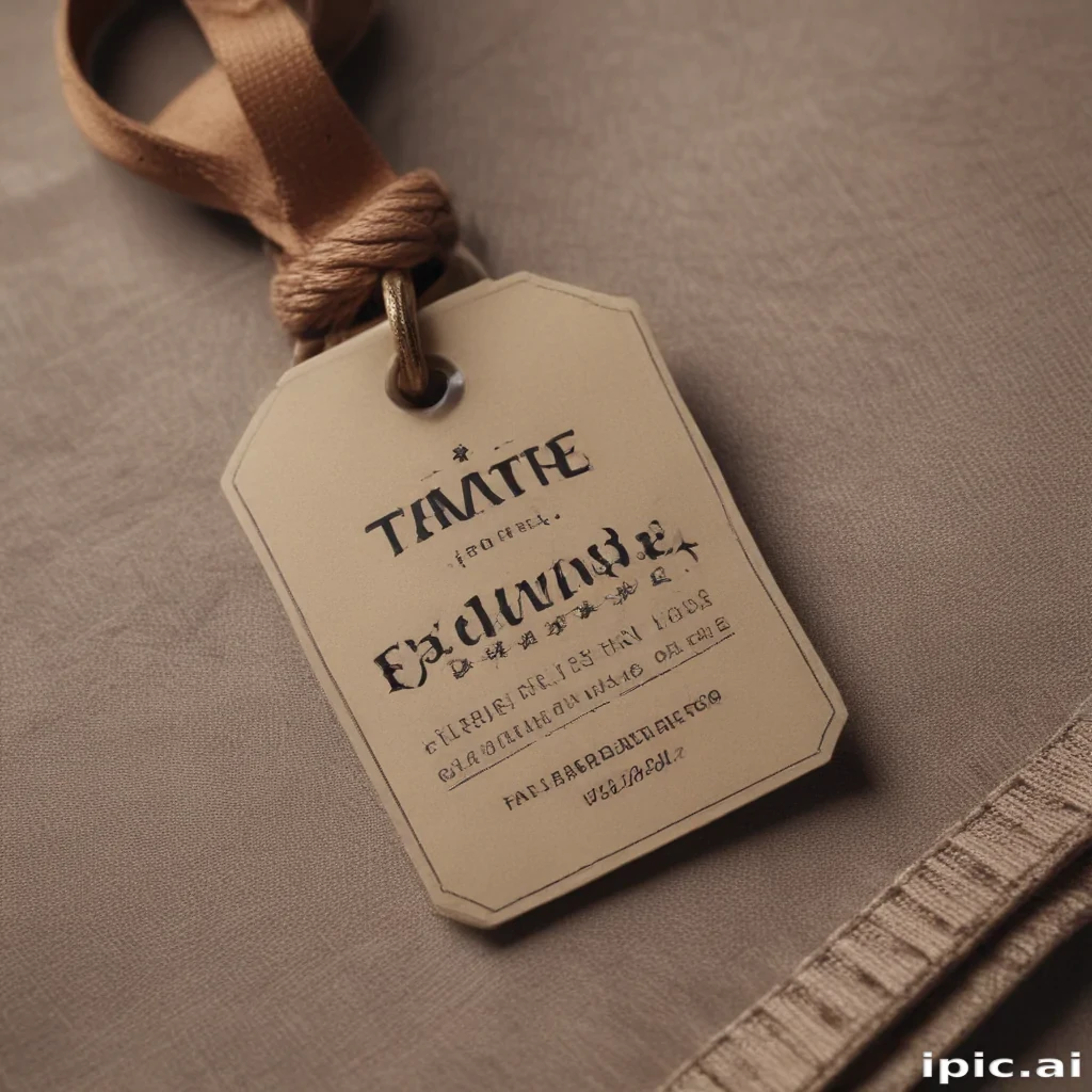 clothing tag mockup