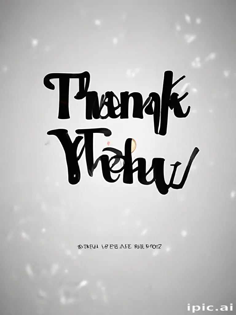 thank you in black and white