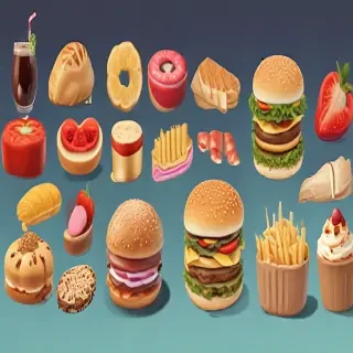 animated food
