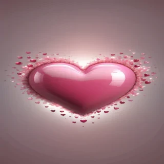 pink heart transparent background