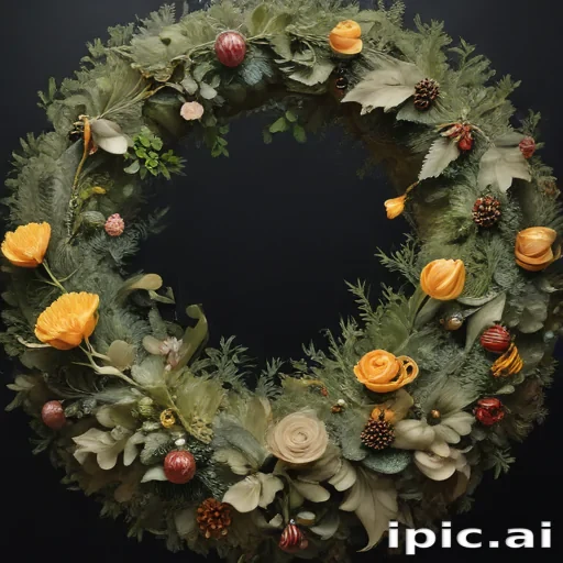 wreath drawing