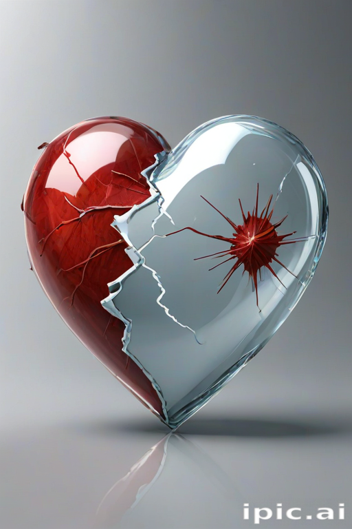 transparent broken heart