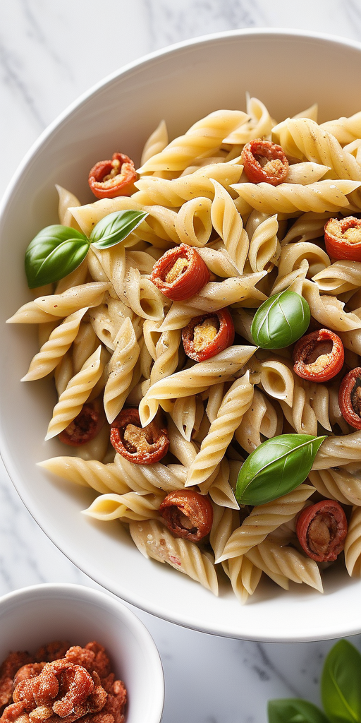 pasta salad with sundried tomato pesto