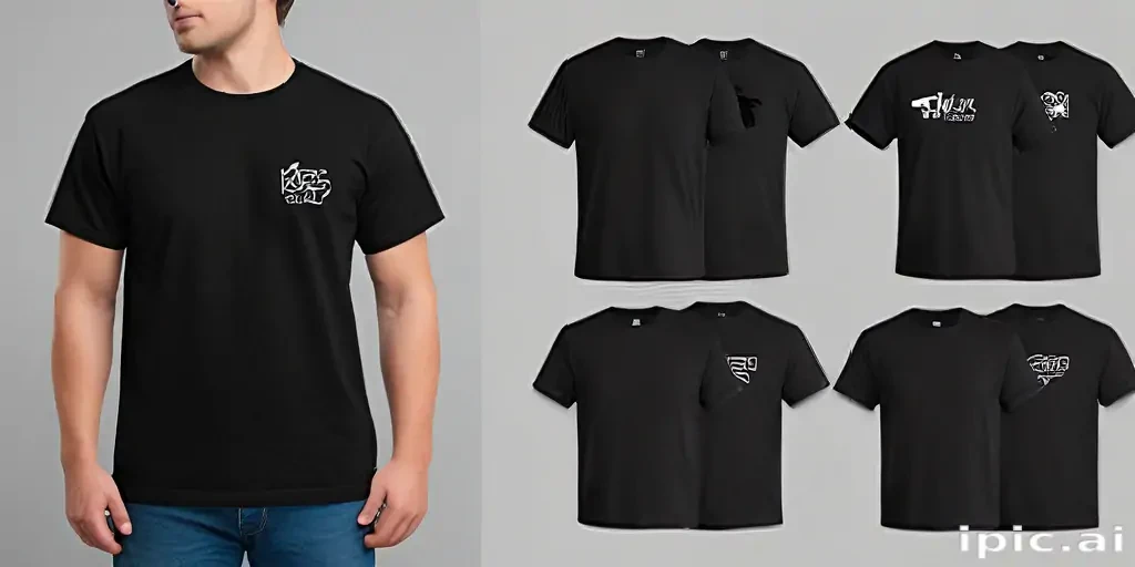 mockup tshirt black