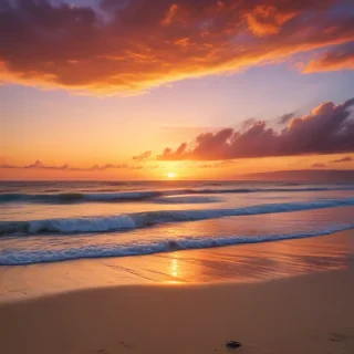 sunset on the beach backgrounds