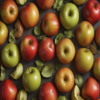 drawn apples