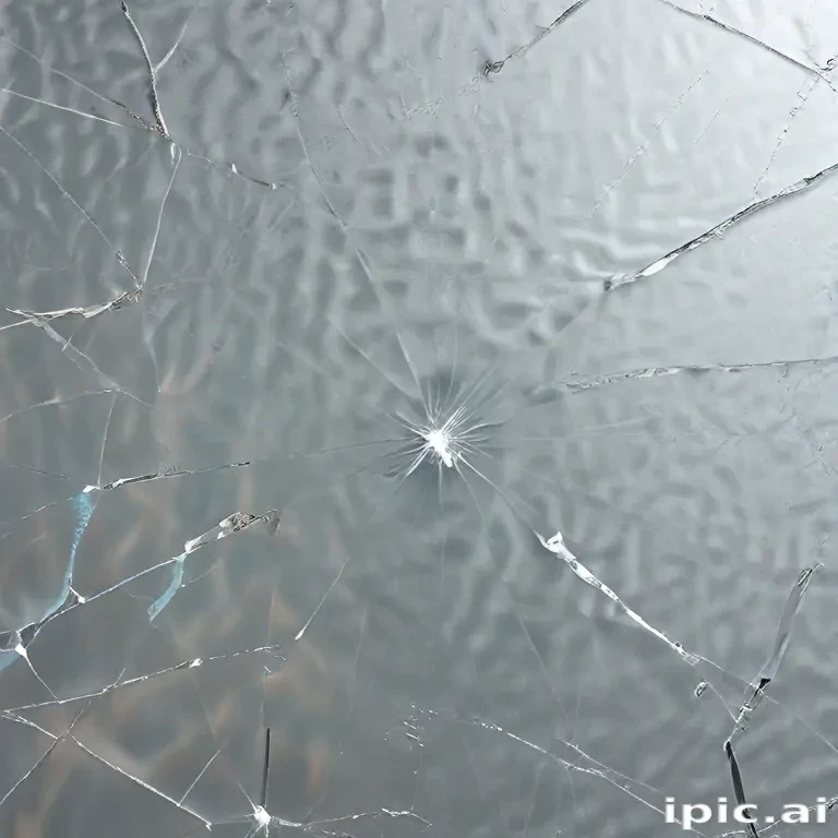cracked glass transparent