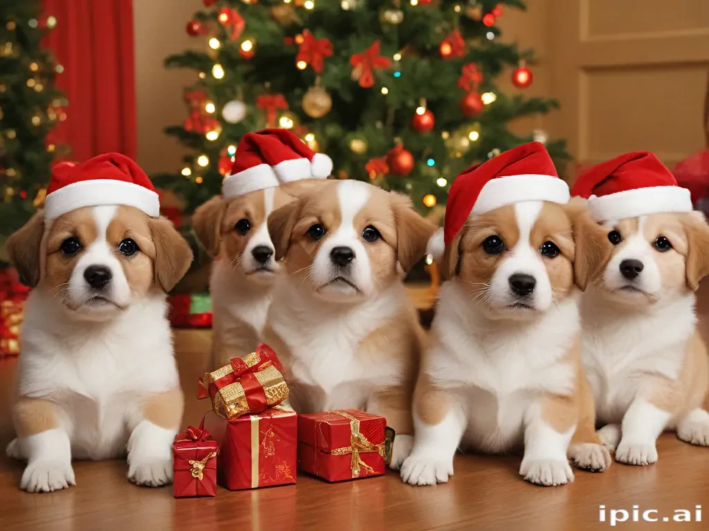 christmas dogs wallpaper