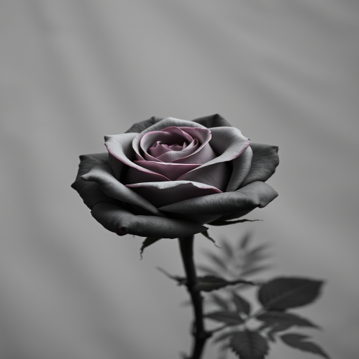 rose with black and white background