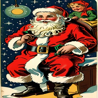 vintage santa images free