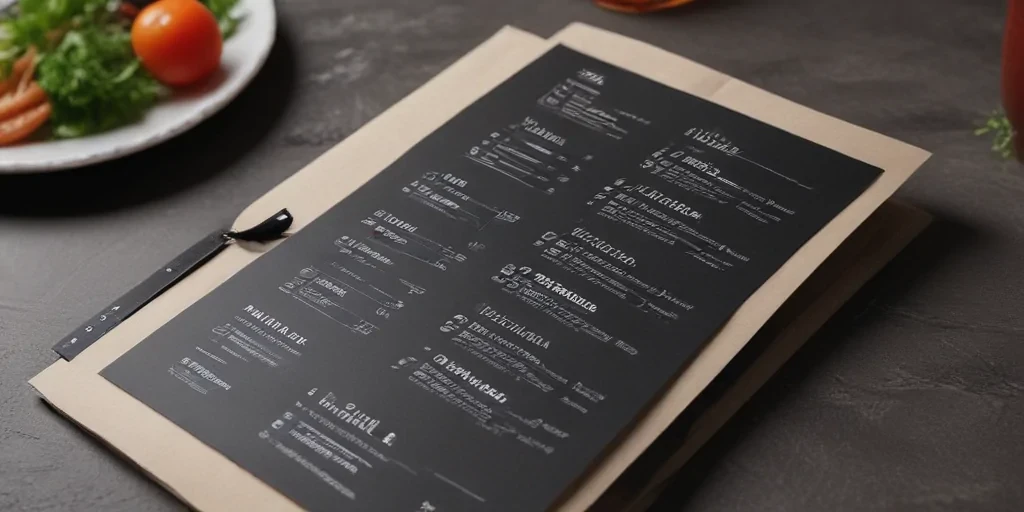 restaurant menu mockup