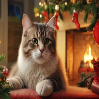 cat christmas wallpaper