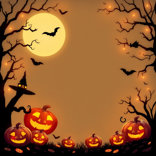 halloween border transparent