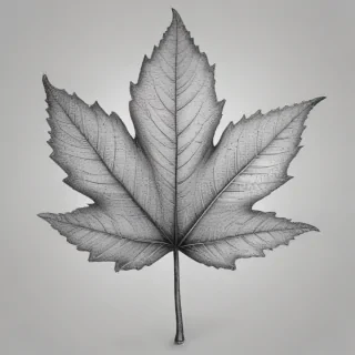 leaf clip art black and white