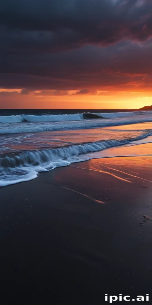 dark beach wallpaper