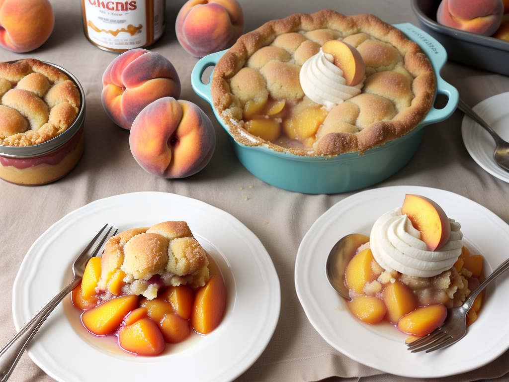 peach cobbler with cake mix and canned peaches