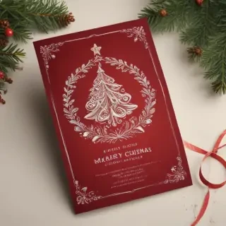 christmas card template psd