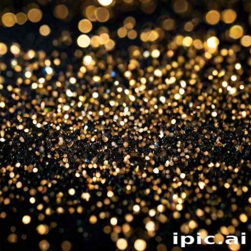 glitter on black background